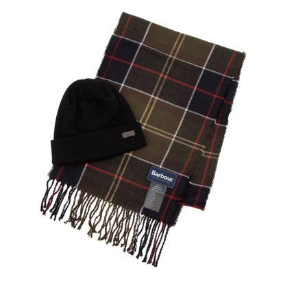 バブアー Barbour SWINTON＆GALINGALE SCARF GIFT SET マフラー＆ニット帽セット （クラシック）