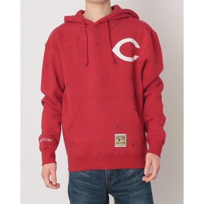 ミッチェルアンドネス mitchell \u0026 ness MLB Repeat Hoody Cincinnati Reds ティーシャツパーカー （シンシナティ・レッズ） メンズファッション-トップス