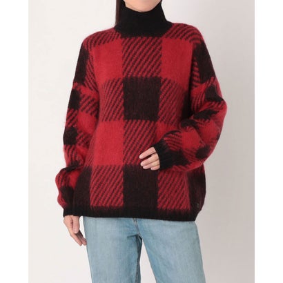 ウールリッチ WOOLRICH バッファローチェックウールタートルネック ニット （レッドバッファロー）