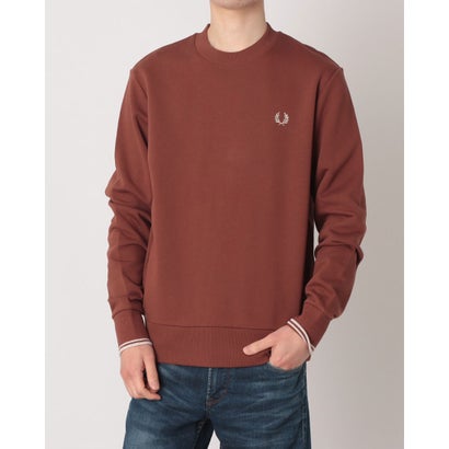 フレッドペリー FRED PERRY Crew Neck Sweatshirt 流汗 （W赤銅色×ポリッジ）