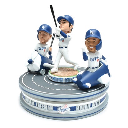 メジャーリーグベースボール MLB Los Angeles Dodgers Jet Setter Spinner Mini Bobblehead Scene ボブルヘッド （ロサンゼルス・ドジャース）｜LOCOMALL（ロコンド公式ストア）