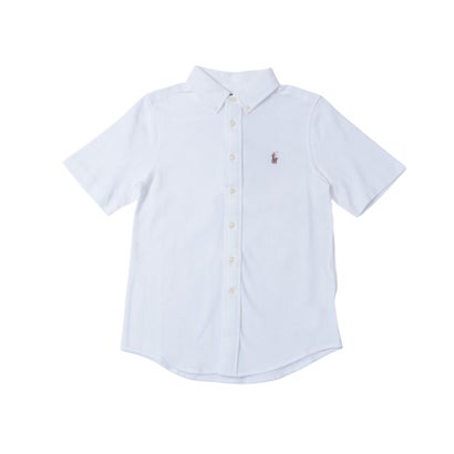 ラルフローレン RALPH LAUREN ボーイズライン OXFORD MESH SPORT SHIRT-SOLID 半袖シャツ （ホワイト）