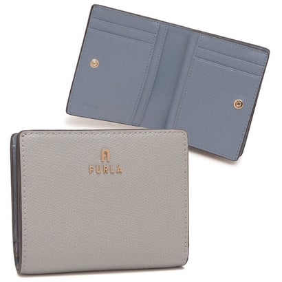 フルラ FURLA 二つ折り札入れ カメリア ミニ札入れ 薄墨色 レディース FURLA WP00307 ARE000 4351S （CRISTALLO CELESTIAL） 財布・ケース-バッグ・小物・ブランド雑貨-レディース財布