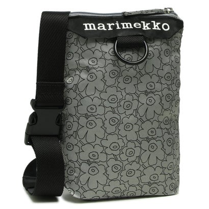マリメッコ marimekko ショルダーバッグ ミニ御徒面子 UNIKKO ウニッコ 花柄 薄墨色 レディース MARIMEKKO 094747 999 （GREY BLACK）