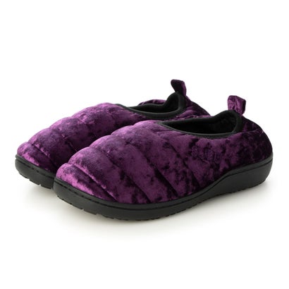 スブ SUBU DOTS VAMP VELVET ドット バンプ ベルベット 内ボア 中ボア レディース メンズ 外履き 暖かい 冬用サンダル 冬サンダル （パープル）