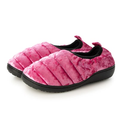 スブ SUBU DOTS VAMP VELVET 一点 あだっぽい女 天鵝絨 内ボア 中ボア レディース メンズ 外履き 生あたたかい 冬用サンダル 冬サンダル （さくら色）