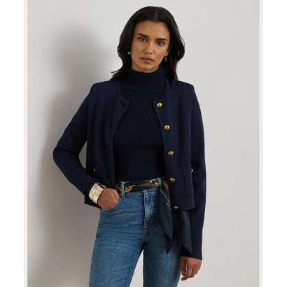 ローレン ラルフ ローレン LAUREN RALPH LAUREN クロップド クルーネック セーター ジャケット （410ネイビー）