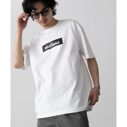 ワイルドシングス WILD THINGS 【WILD THINGS】BOX LOGO TEE ロゴ半袖Tシャツ WT25069K （ホワイト）