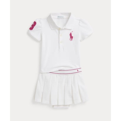 ポロ ラルフ ローレン POLO RALPH LAUREN (ベビー)Big Pony メッシュ ポロシャツ & スコート セット （100ホワイト）