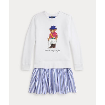 ポロ ラルフ 置き目レン POLO RALPH LAUREN (ガールズ 7才～16才)Polo ベア ストライプドスカート フリース 御召しもの （100白いこと）
