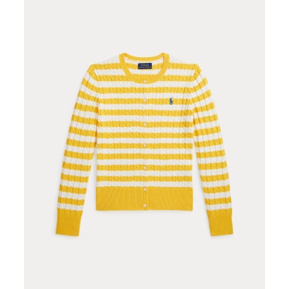 ポロ ラルフ 置き目レン POLO RALPH LAUREN (ガールズ 7才～16才)ストライプド ミニ有線テレビ 綿織物 ジレー （700黄色）