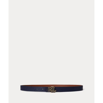 ローレン ラルフ ローレン LAUREN RALPH LAUREN ロゴ リバーシブル レザー スキニー ベルト (400ブルー)