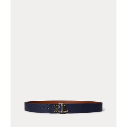 ローレン ラルフ ローレン LAUREN RALPH LAUREN ロゴ リバーシブル ペブルド レザー ベルト （400ブルー）