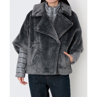 ガウディ GAUDI インナーダウン付きエコファーショートCoat （GRIGIO）