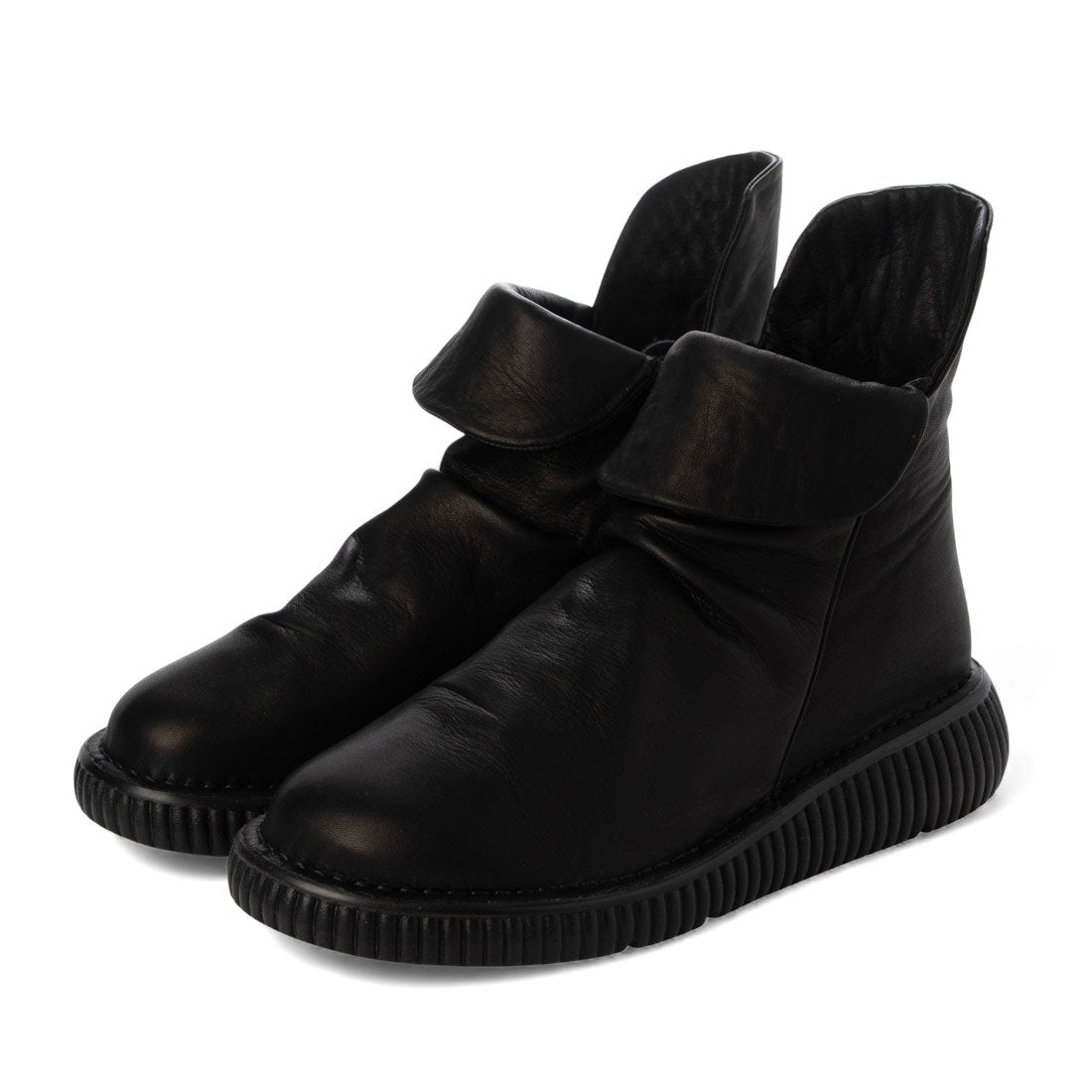 ミラスポーツ Milla sports 4E Delight walking sole ふかふかアウトステッチソール カジュアル コンフォート シャーリングデザインブーツ （ブラック）