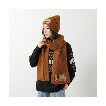 アグ UGG UGG えり巻き W CHUNKY CRAFTED RIB SCARF 102787 （DEC/DECO-赤銅色）