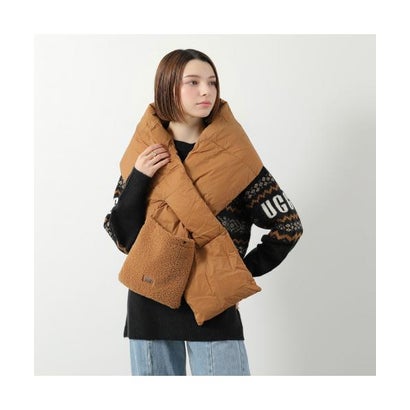 アグ UGG UGG えり巻き W AW UGGfluff PACKABLE SCARF 102822 （CHE/CHESNUT-赤銅色）