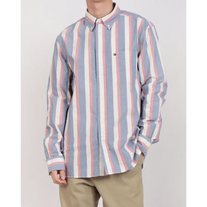 トミー ヒルフィガー TOMMY HILFIGER ヘリテージオックスフォードアイコンストライプシャツ （グレー）