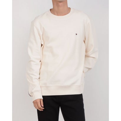 トミー ヒルフィガー TOMMY HILFIGER クルーネックスウェットシャツ (ホワイト)