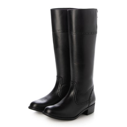 バークレー BARCLAY 【本革 / 日本製】バックファスナーデザイン トラッドテイストロングブーツ （BLK） レディース靴-ブーツ-その他
