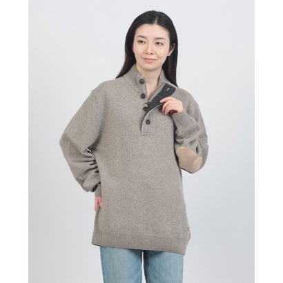 バブアー Barbour MKN0585 バブアー エッセンシャル パッチ ハーフジップ セーター （ストーン）