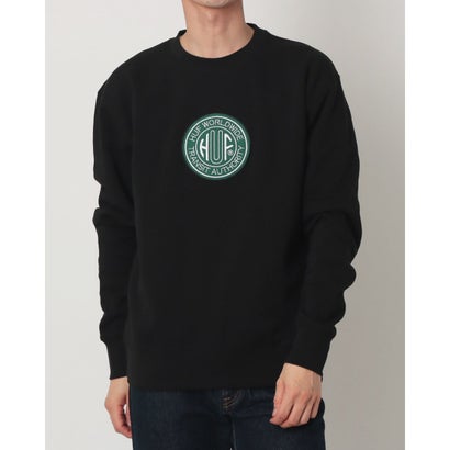 ハフ HUF PF00760 TRANSIT AUTHORITY CREWNECK 流汗 （黒いこと）