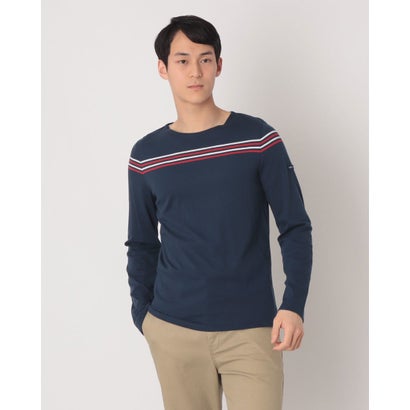 セントジェームス SAINT JAMES 2306 ストライプ ロングスリーブ Tシャツ 長袖カットソー (マリン×チューリップ)