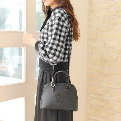マリークワント MARY QUANT ラウンドシェイプ 2WAYミニトート （黒いこと）