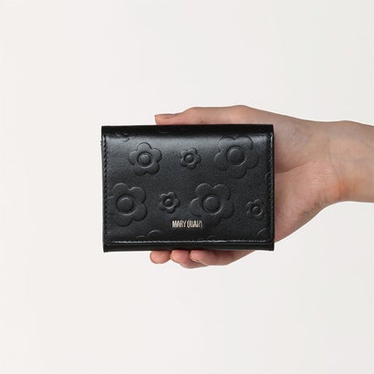 マリークワント MARY QUANT デイジーエンボスフロート 歌留多容れもの （黒いこと）