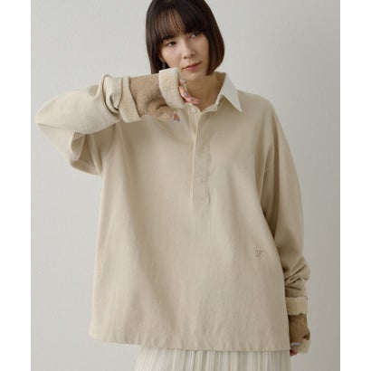 ウィムガゼット Whim Gazette 刺繍ラガーシャツ （beige）
