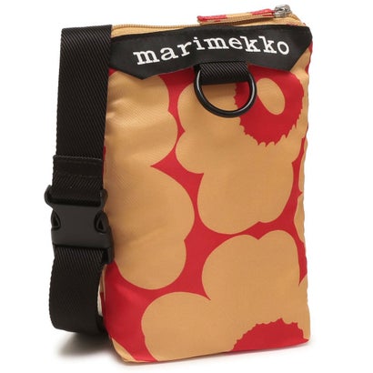 マリメッコ marimekko ショルダーバッグ ウニッコ ミニ御徒面子 花柄 電話機御徒面子 赤銅色 赤いこと レディース MARIMEKKO 094741 830 （LIGHTBROWN RED）