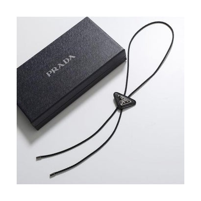 プラダ PRADA PRADA ボロタイ 2IC129 038 トライアングルロゴ レザー (F0002/NERO/ブラック)|LOCOMALL(ロコンド公式ストア)
