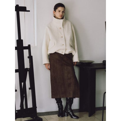 ルエブル LOEUVRE Textured Boucle Short Jacket (IVORY)|LOCOMALL(ロコンド公式ストア)