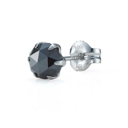 百獣の王ハート形 LION HEART “Petite Modern”ブラックダイヤモンドピアス（L大きさ/0.5CT）/プラチナ900 （プラチナム）