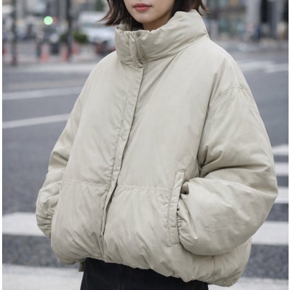 ヒューマンセカンドオケージョン Human 2nd Occasion スタンドカラーファイバーダウンブルゾン （象牙色）
