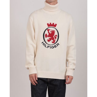 トミー ヒルフィガー TOMMY HILFIGER グラフィックロールネックセーター (ホワイト)|LOCOMALL(ロコンド公式ストア)