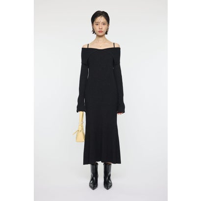 BIG COLLAR KNIT ドレス BLK｜LOCOMALL（ロコンド公式ストア）