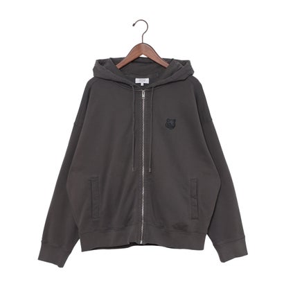 メゾンキツネ MAISON KITSUNE フォックスヘッド ジップド オーバーサイズ フーディー パーカー （チャコール） 31,460円