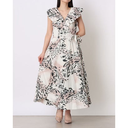 フェイズ エイト Phase Eight Trix Leopard Wrap Dress （Neutral）｜LOCOMALL（ロコンド公式ストア）