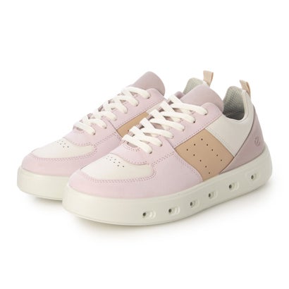エコー ECCO 全天候型 STREET 720 W レディース 本革 レースアップスニーカー GORE-TEX防水 （BLOSSOM ROSE/WHITE/VIOLOT ICE/NATURE）