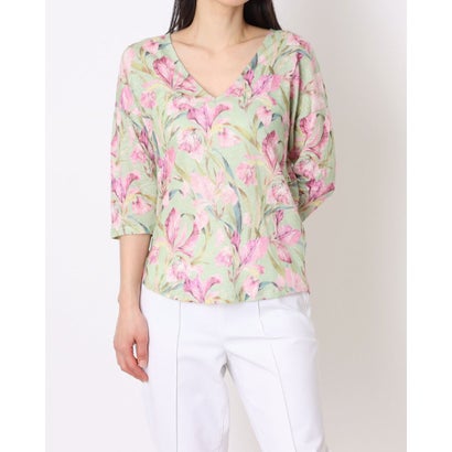 位相角 八つ Phase Eight Flossie Floral Linen Top （Multi）