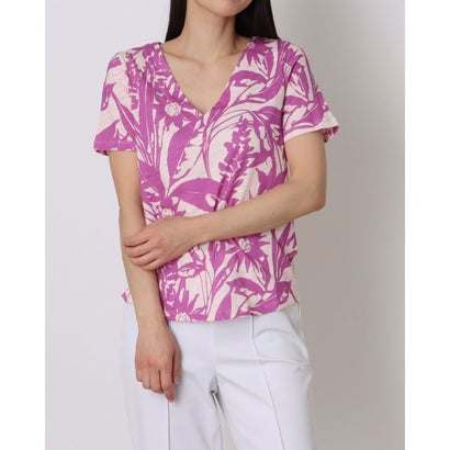 フェイズ エイト Phase Eight Alice V Neck Floral Print Top （Purple）