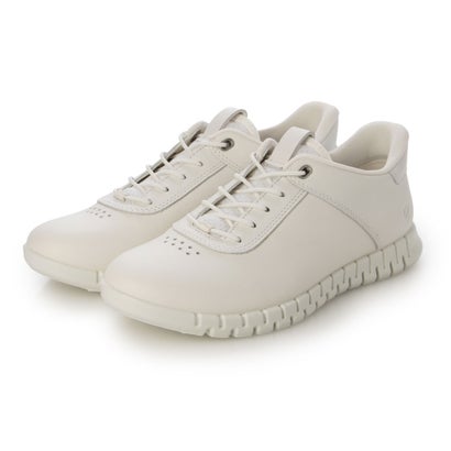 残響音 ECCO サッと履ける GRUUV LITE W レディース 本革 EASY SLIP かっこ良いスニーカー （WHITE/SHADOW WHITE）