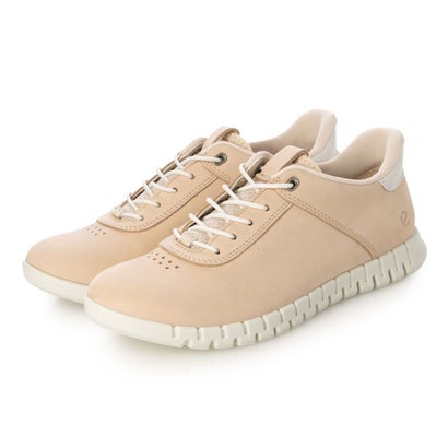 残響音 ECCO サッと履ける GRUUV LITE W レディース 本革 EASY SLIP かっこ良いスニーカー （NATURE/WHITE）
