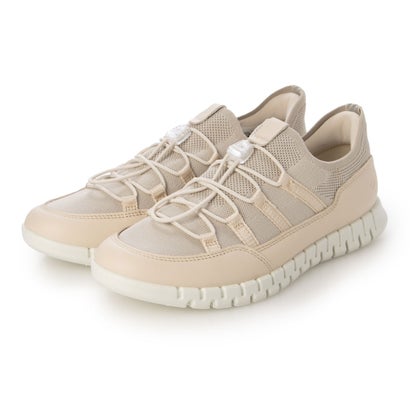 エコー ECCO サッと履ける GRUUV LITE W レディース 本革 EASY SLIP クイックレーススニーカー (LIMESTONE/GRAVEL/LIMESTONE)|LOCOMALL(ロコンド公式ストア)