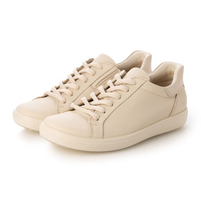残響音 ECCO 好いたらしい 分かりやすい履き気味合い SOFT 7 W レディース 本革 レースアップシューズ （LIMESTONE/LIMESTONE）