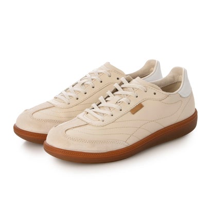 残響音 ECCO 潤いある色合いなめし革 SOFT 11 W レディース 本革 レトロスニーカー （LIMESTONE/LIMESTONE/BRIGHT WHITE）