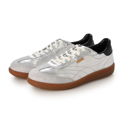 残響音 ECCO 潤いある色合いなめし革 SOFT 11 W レディース 本革 レトロスニーカー （CONCRETE/PURE SILVER/BLACK） 靴-レディース靴-スニーカー