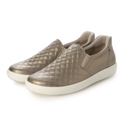 残響音 ECCO 好いたらしい 分かりやすい履き気味合い SOFT 7 W レディース 本革 EASY SLIP スリッポンスニーカー （PURE CASHMERE FOIL）