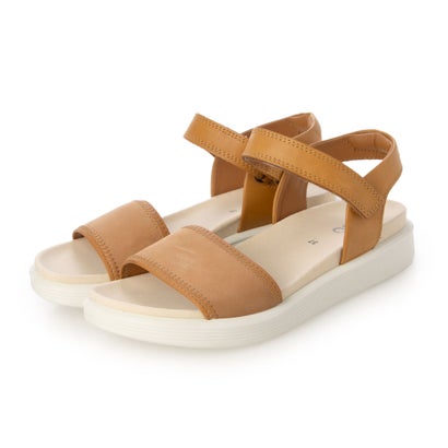 残響音 ECCO ふわふわ座布団遣りかた SOFT SANDAL W レディース 本革 コンフォートオープントゥサンダル （CASHMERE/LION）